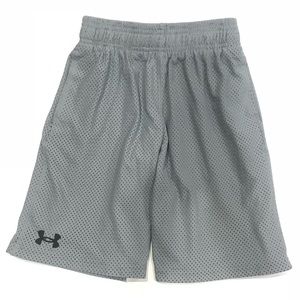 Boys Under Armour Grey Mesh Shorts Size Small EUC